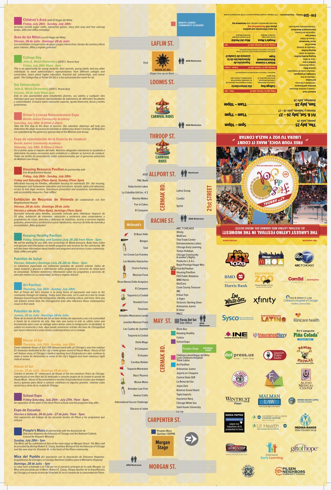 Fiesta del Sol Map